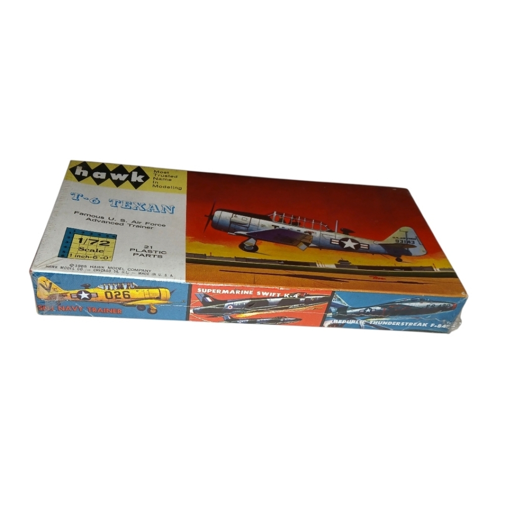 VINTAGE Hawk #610 T-6 Texan Model Plane Kit New In Sealed Box - Picture 3 of 4